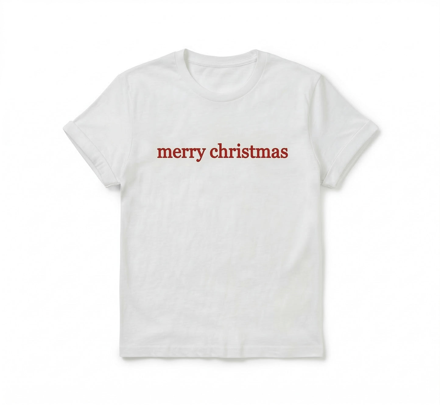 Embroidered Merry Christmas Bespoke Holiday T-Shirt H47