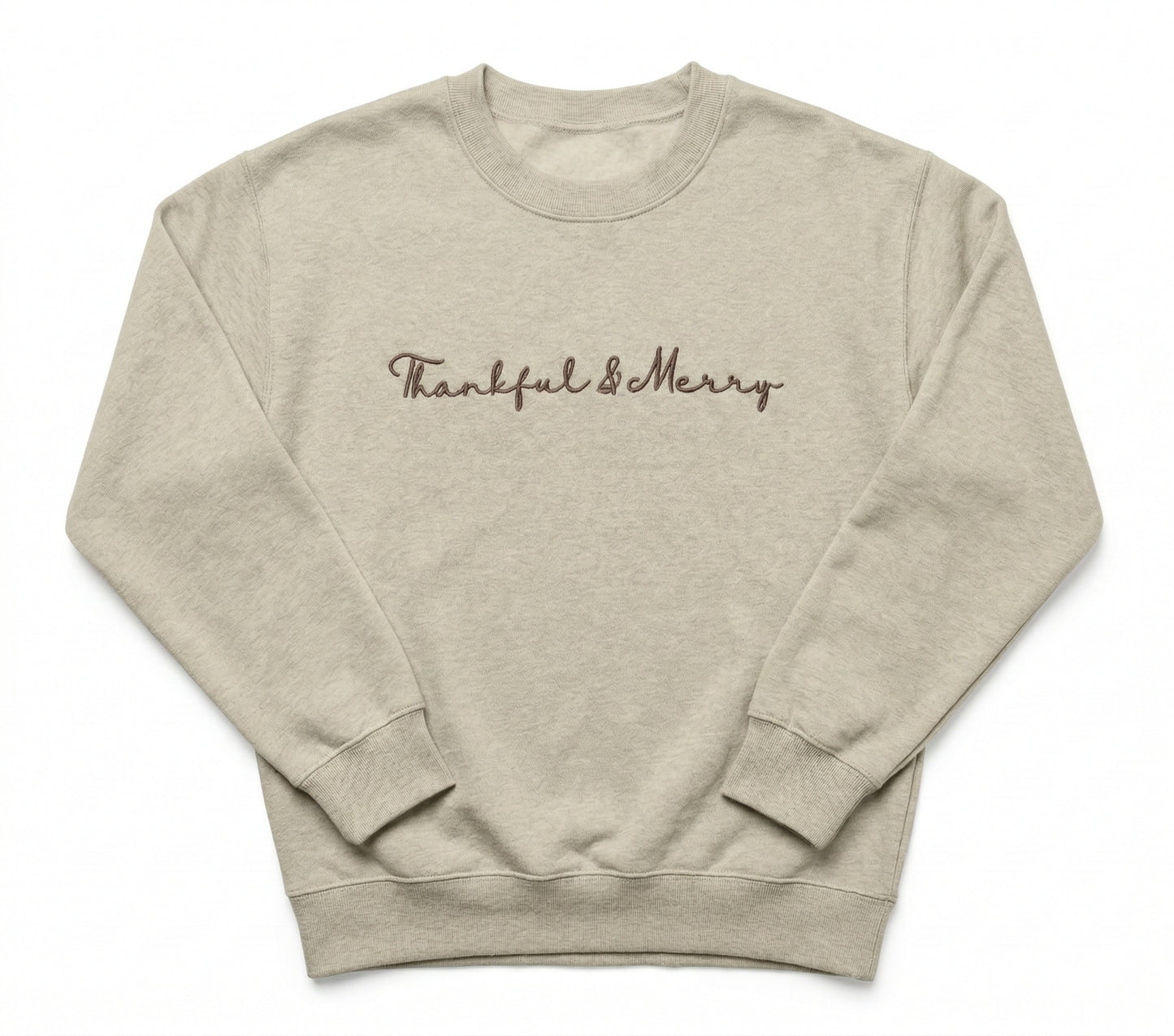 Embroidered Thankful & Merry Holiday Sweater H48