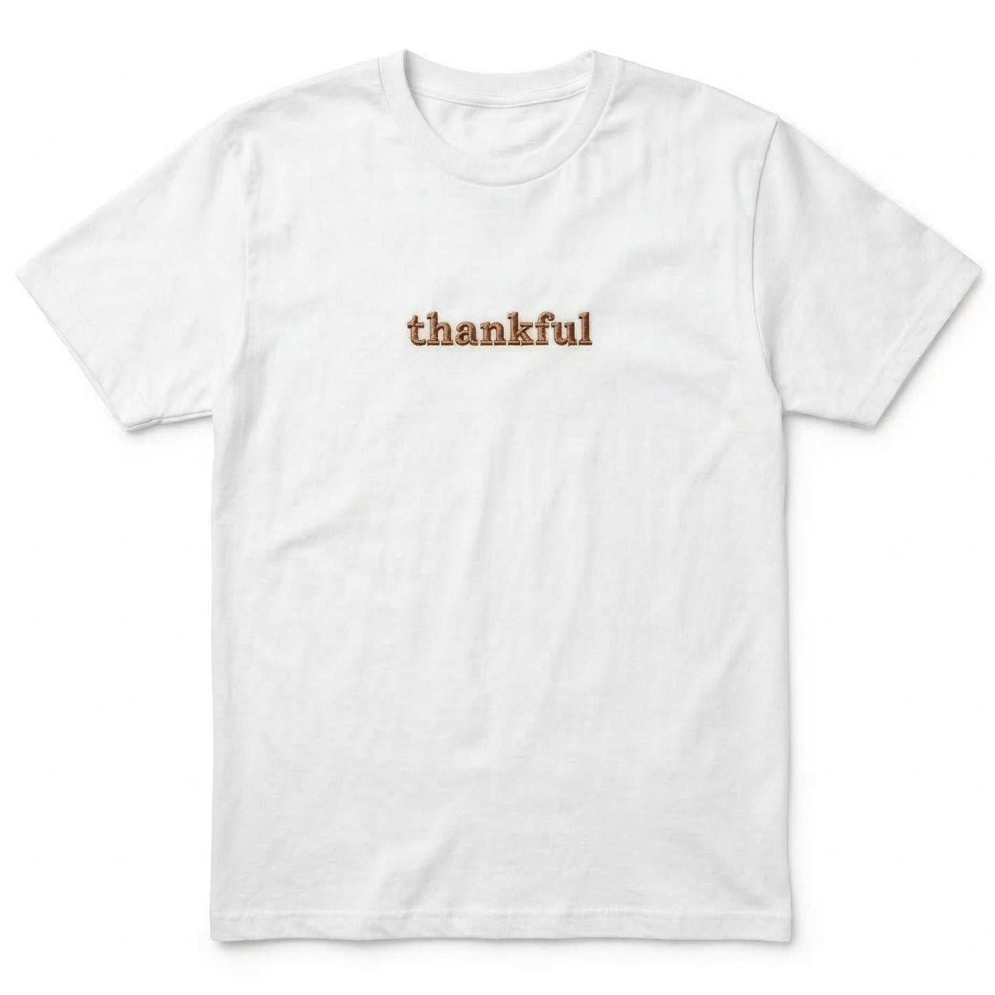 Embroidered Thankful Bespoke Holiday T-Shirt H53