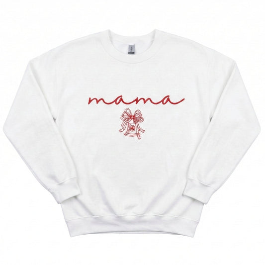 Embroidered Mama Christmas Bell Sweater H58
