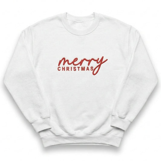 Embroidered Merry Christmas Holiday Sweater H61