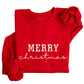 Embroidered Merry Christmas Holiday Sweater H63