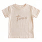 Embroidered Two, Second Birthday Toddler and Youth T-Shirt J16