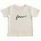 Embroidered Four, Fourth Birthday Toddler and Youth T-Shirt J18