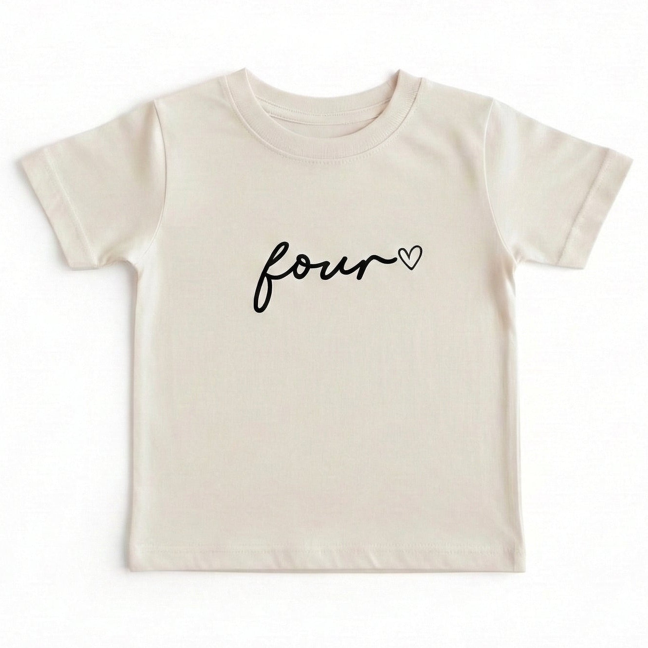 Embroidered Four, Fourth Birthday Toddler and Youth T-Shirt J18