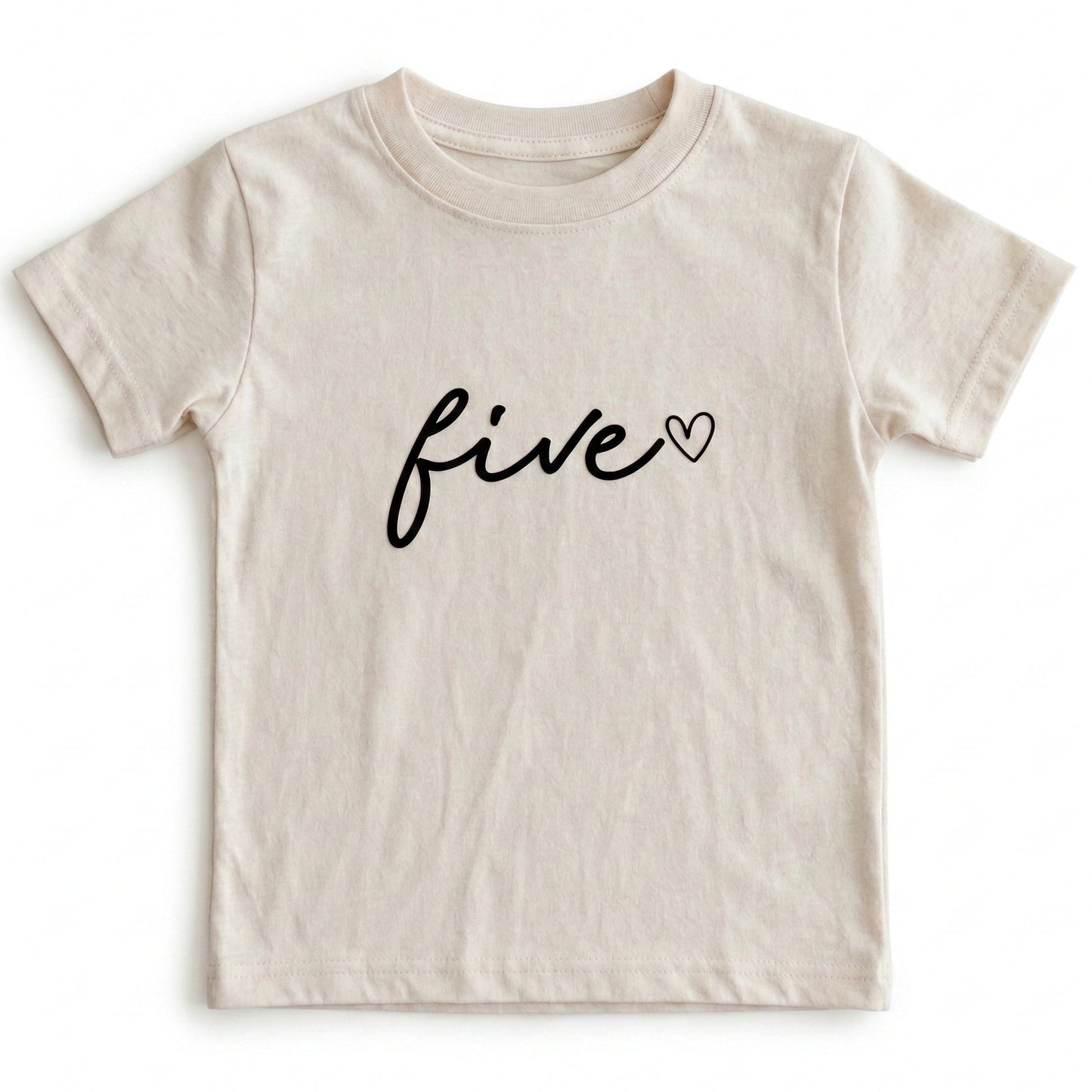 Embroidered Five, Fifth Birthday Toddler and Youth T-Shirt J19