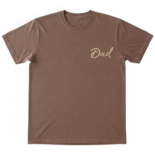 Bespoke Embroidered Dad T-Shirt Left Chest J3