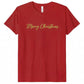 Bespoke Embroidered Merry Christmas T-Shirt J4