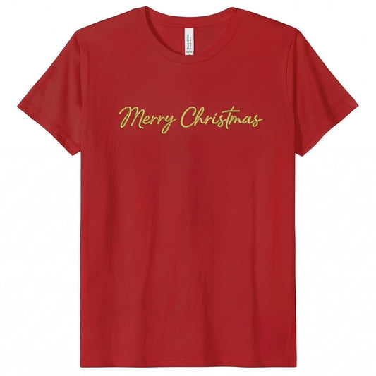 Bespoke Embroidered Merry Christmas T-Shirt J4