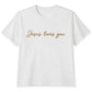 Bespoke Embroidered Jesus Loves You Religious T-Shirt J6