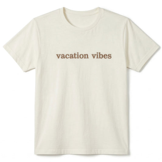 Embroidered Vacation Vibes Bespoke T-Shirt L246