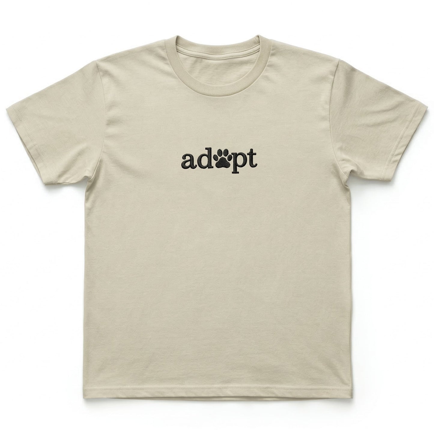 Embroidered Adopt bespoke Paw Print Motif T-Shirt L289