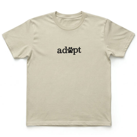 Embroidered Adopt bespoke Paw Print Motif T-Shirt L289