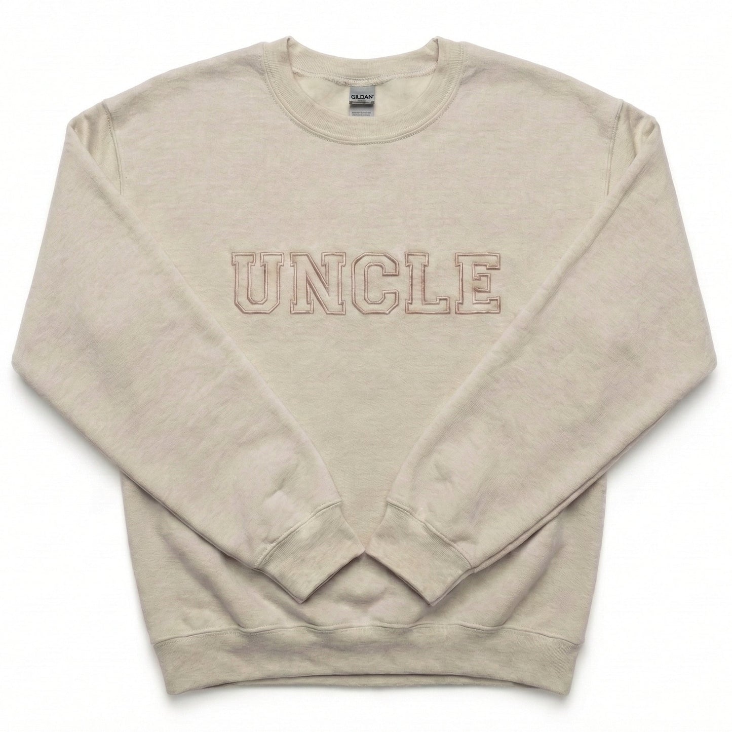 Embroidered Uncle Block Letter Sweatshirt M202