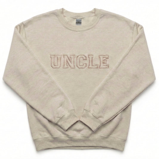 Embroidered Uncle Block Letter Sweatshirt M202