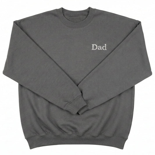 Embroidered Dad Sweatshirt Left Chest M206