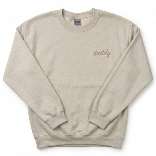 Embroidered Daddy Sweatshirt Left Chest M208