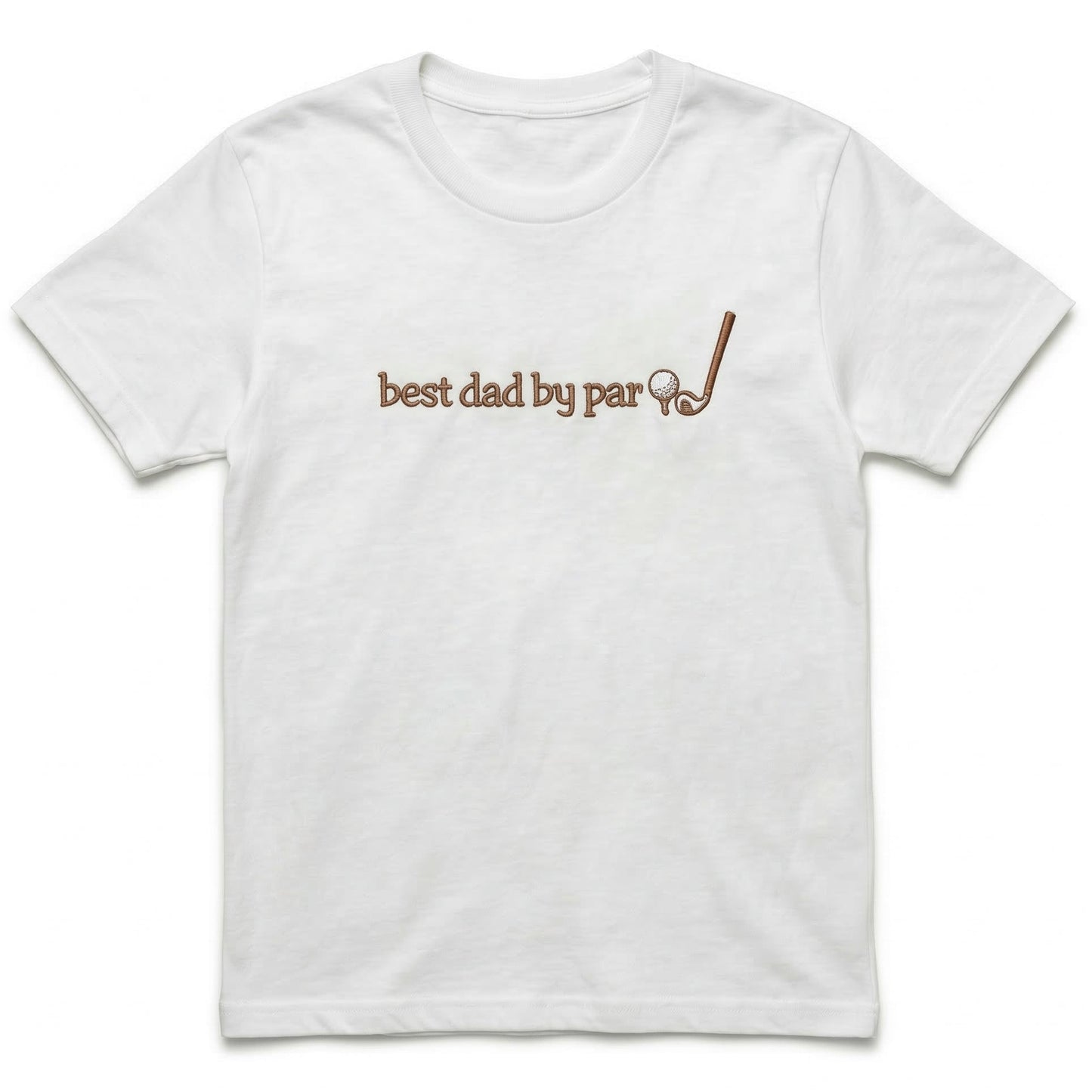 Embroidered Best Dad By Par Golf T-Shirt M228