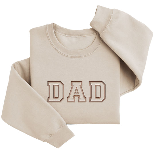Embroidered Dad Block Letter Sweatshirt M220