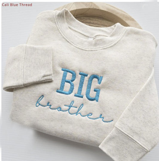 Embroidered BIG Brother Toddler Sweatshirt Youth Sweatshirt, perfect for sibling photoshoots S1