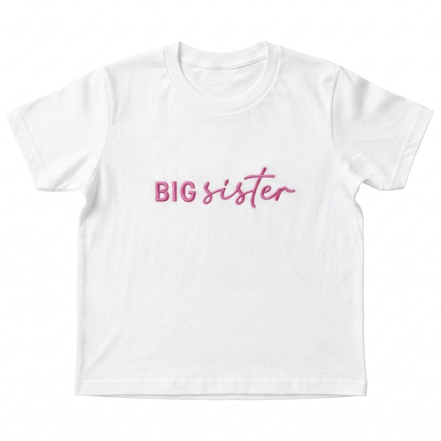 Embroidered BIG Sister Toddler and Youth T-Shirt S28