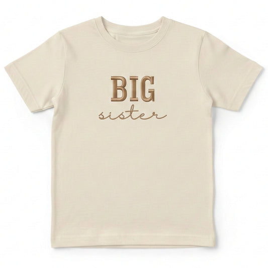 Embroidered BIG Sister Toddler and Youth T-Shirt S2