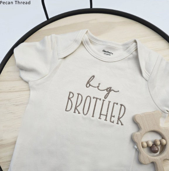 Embroidered Big Brother Design ONESIES® Brand Baby Bodysuit Siblings 819