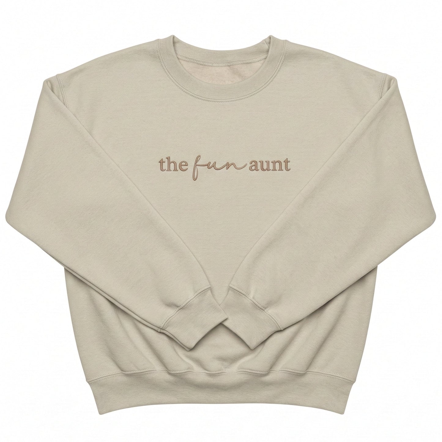 Embroidered The Fun Aunt Sweatshirt W197