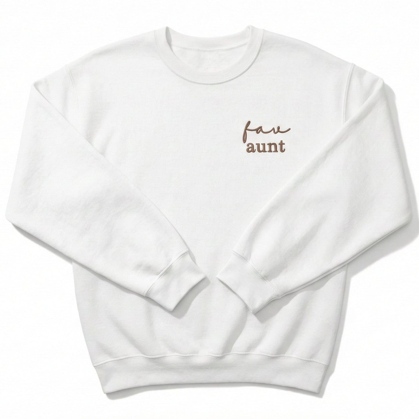 Embroidered Fav Aunt Sweatshirt Left Chest W199