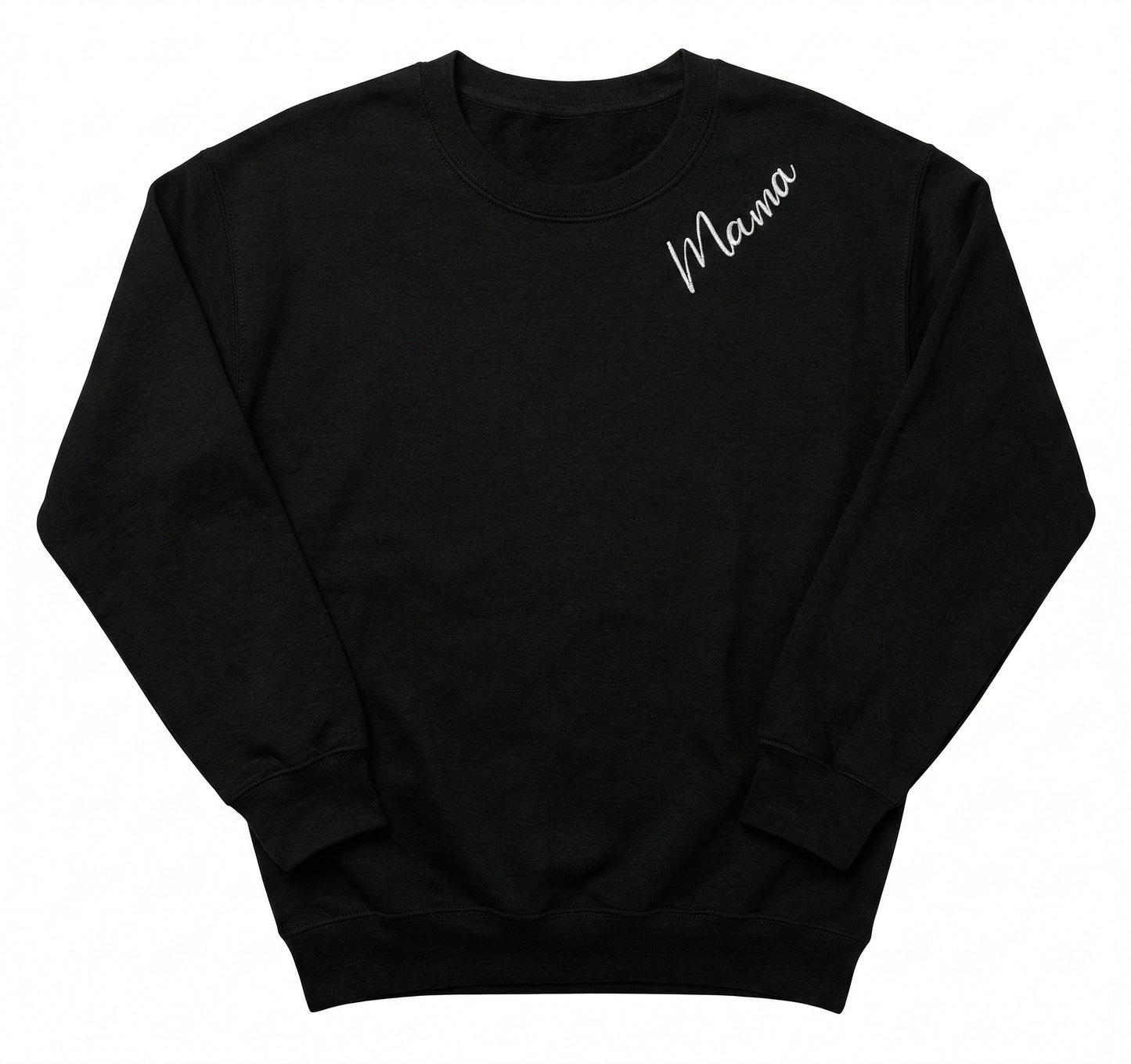 Embroidered Mama Sweatshirt Neckline W208