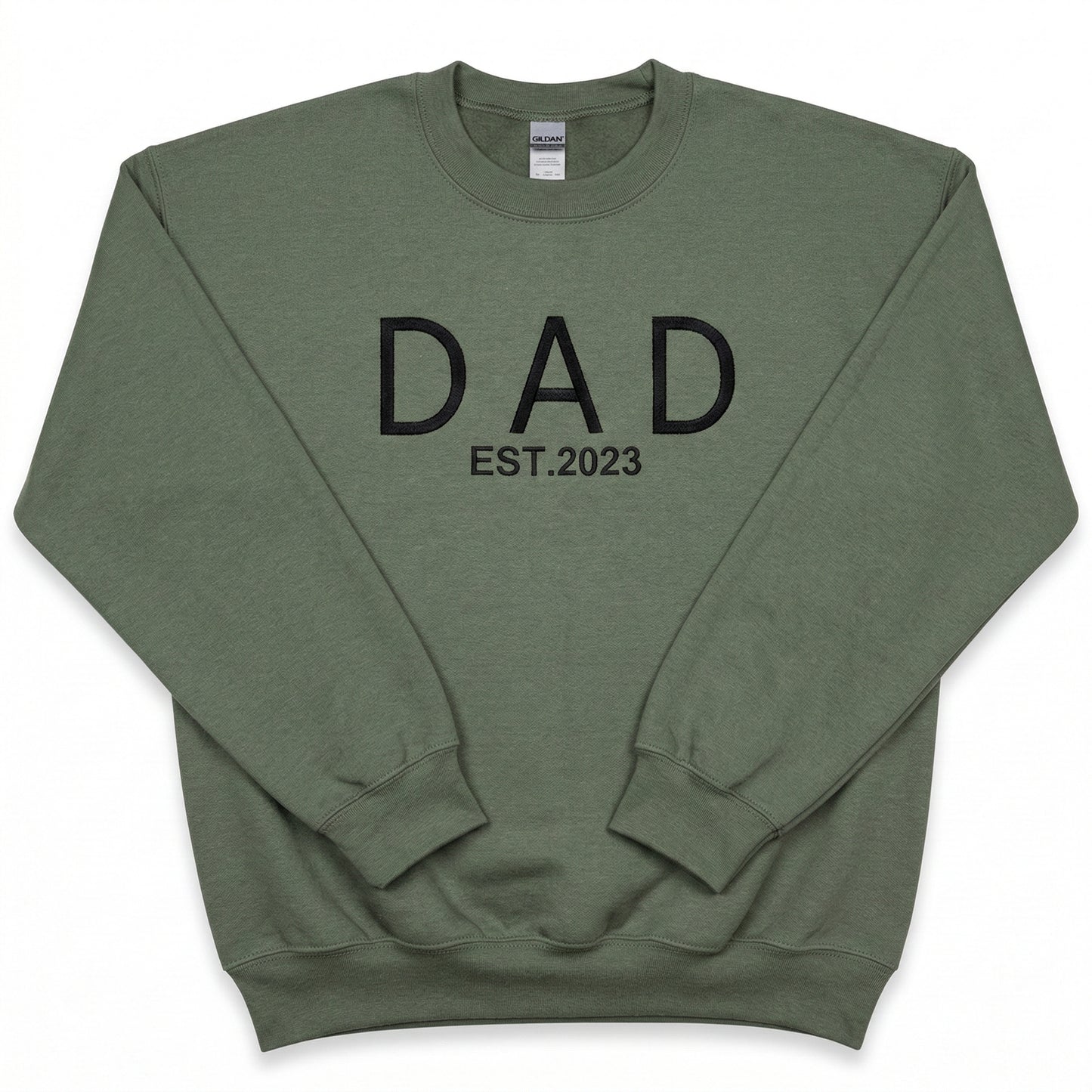 Embroidered Custom Date Large Letter Dad Sweatshirt X21