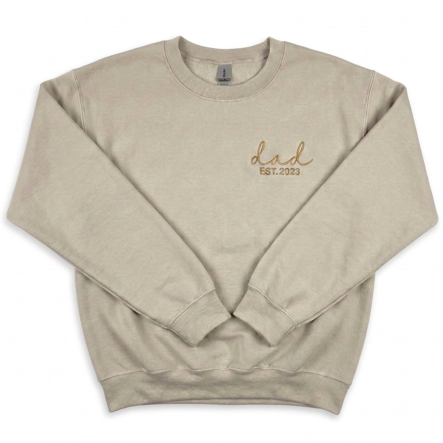 Embroidered Custom Date Dad Sweatshirt Left Chest X27