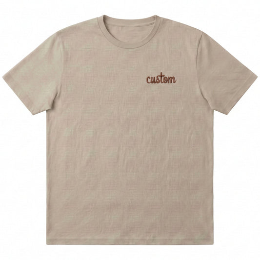 Custom Embroidered T-Shirt Left Chest X33