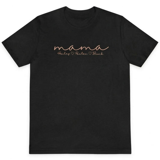 Embroidered Personalized Kid's Names Mama T-Shirt x45