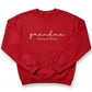 Embroidered Grandma with Grandchildren Names Sweatshirt X48