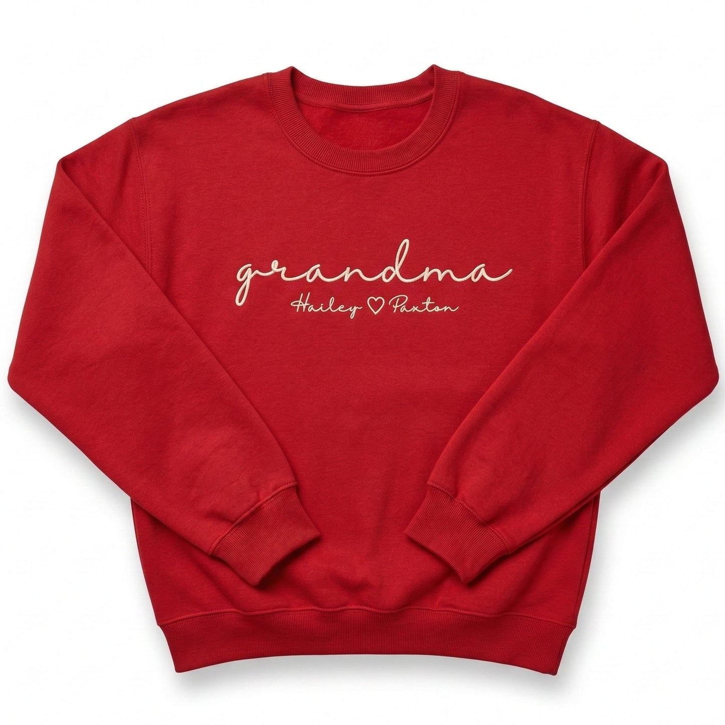 Embroidered Grandma with Grandchildren Names Sweatshirt X48