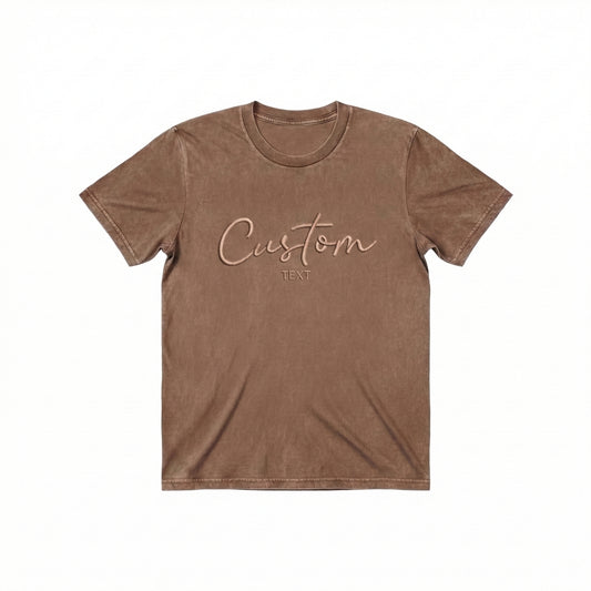 Custom Embroidered Multi-Line T-Shirt  X50