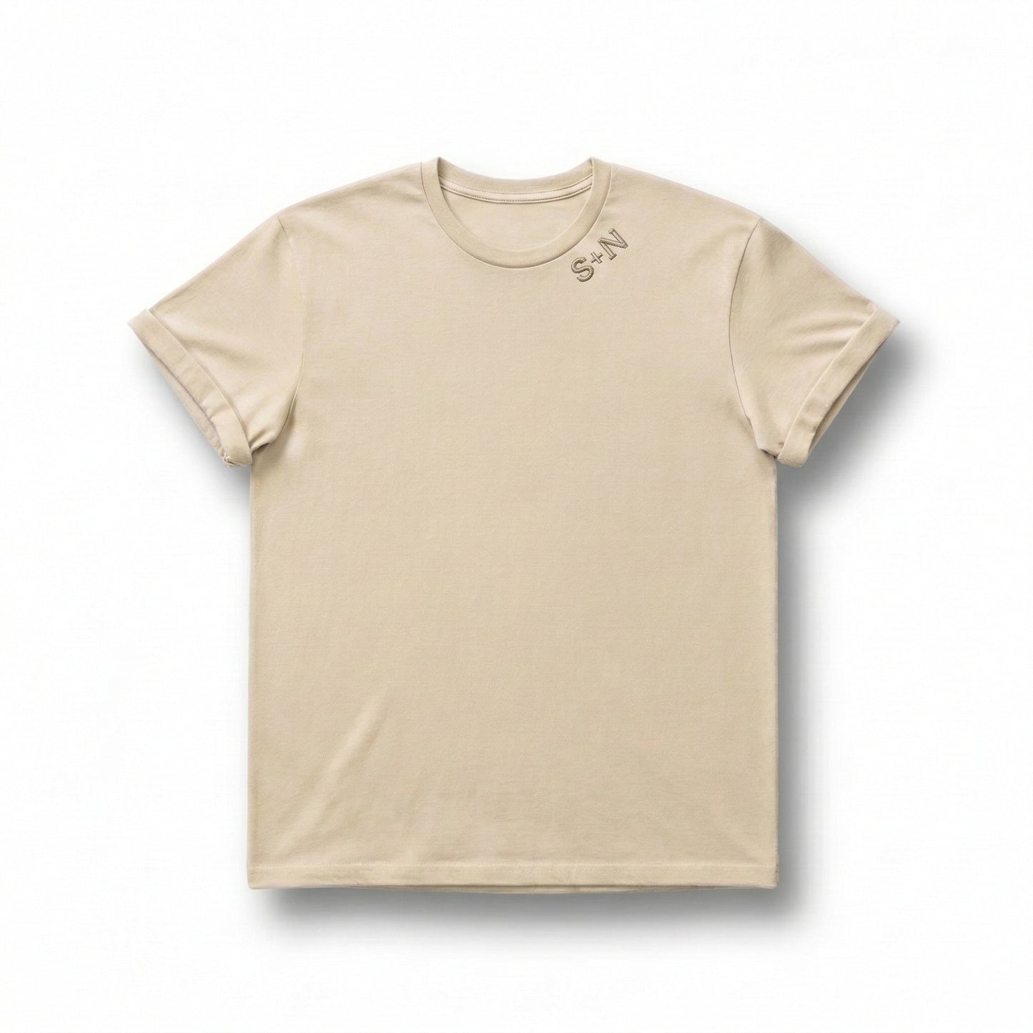 Embroidered Custom Neckline Initials T-Shirt X53