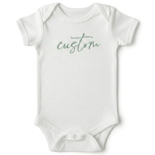 Embroidered Customized Text ONESIES® baby bodysuit Z13