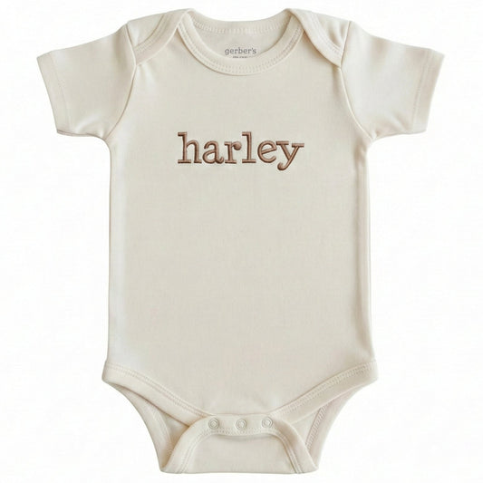 Custom Embroidered Personalized Baby Name ONESIES® Bodysuit Z146