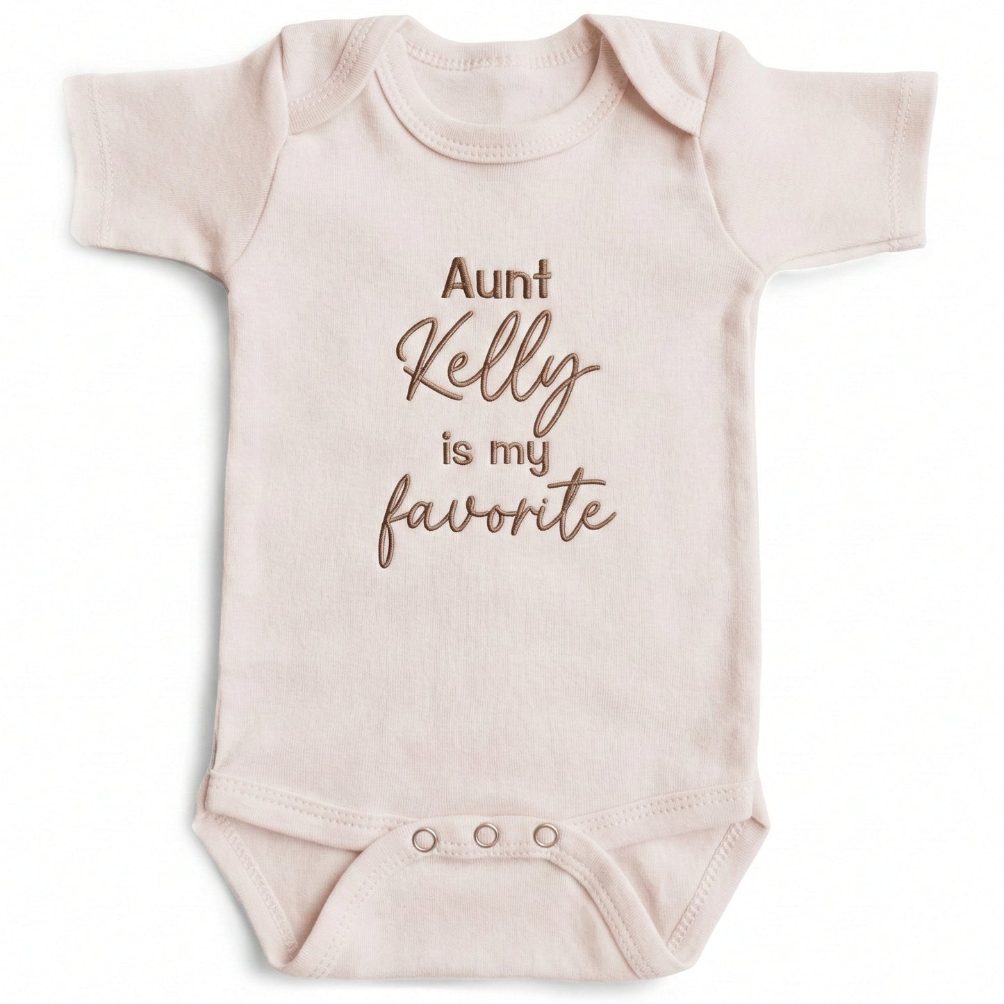 Embroidered Aunt Is My Favorite Custom Name ONESIES® Bodysuit Z147