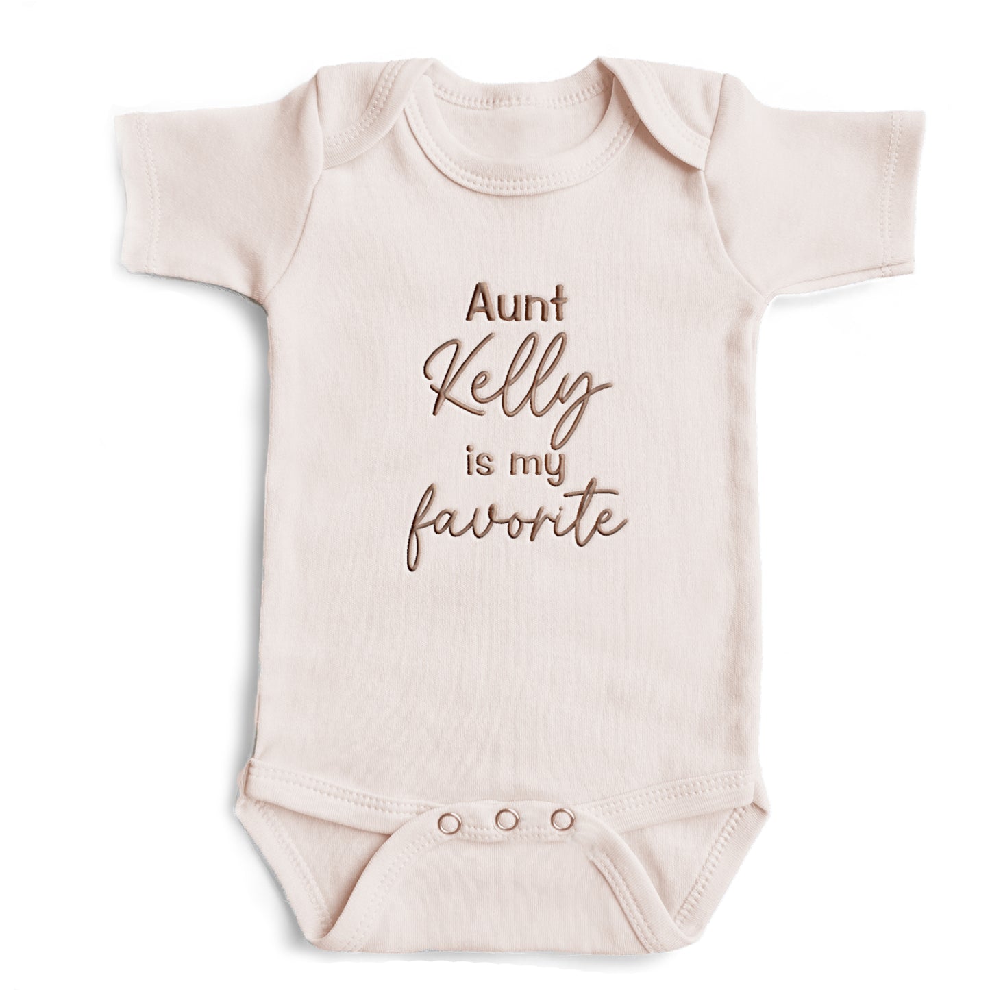 Custom Embroidered Aunt Is My Favorite ONESIES® Baby Bodysuit Z147