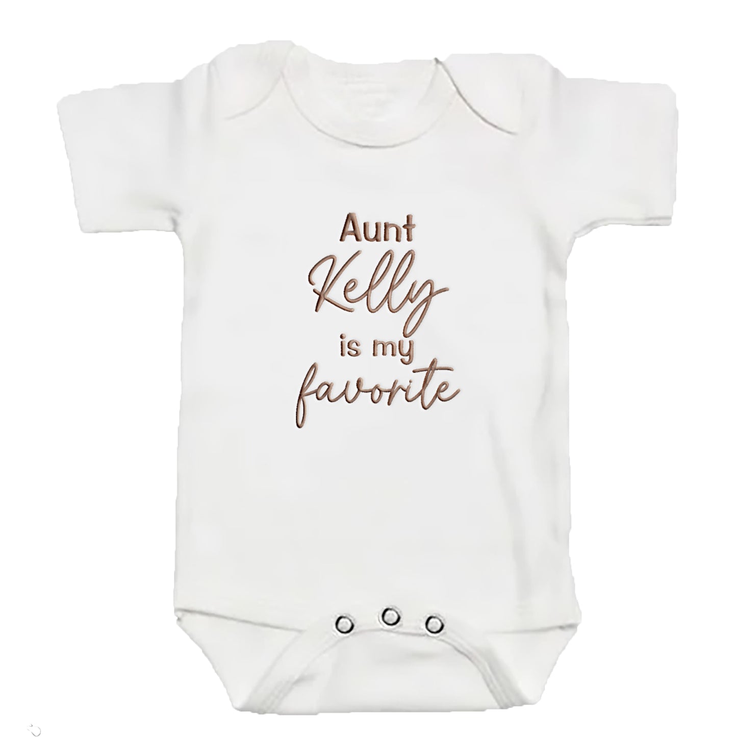 Custom Embroidered Aunt Is My Favorite ONESIES® Baby Bodysuit Z147
