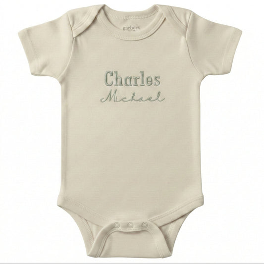 Custom Embroidered Personalized Baby Name ONESIES® Bodysuit Z161