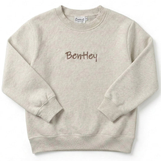 Embroidered Personalized Name Toddler and Youth Sweatshirt Z163