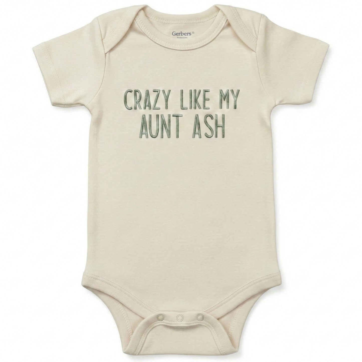 Embroidered Crazy Like My Aunt Custom Name ONESIES® Bodysuit Z173