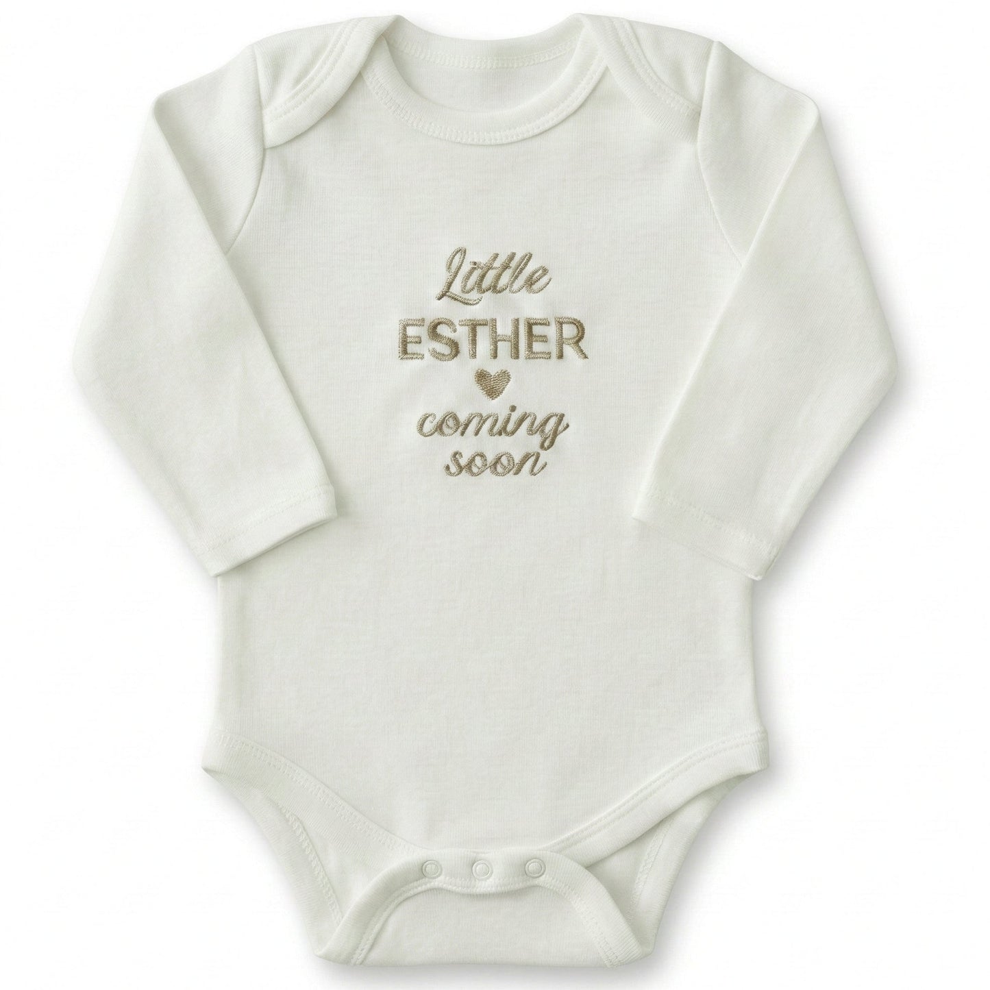 Custom Embroidered Little One Coming Soon, Baby Name ONESIES® Bodysuit Z174