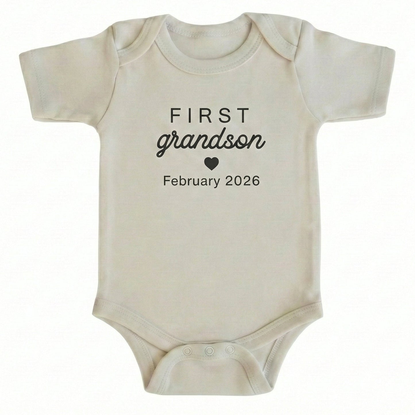 Embroidered FIRST Grandson with Custom Date ONESIES® Bodysuit Z178