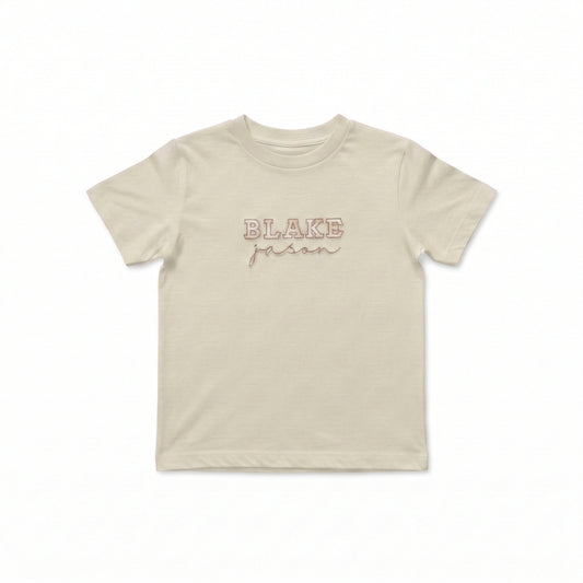 Custom Embroidered First and Middle Name Toddler and Youth T-Shirt Z183