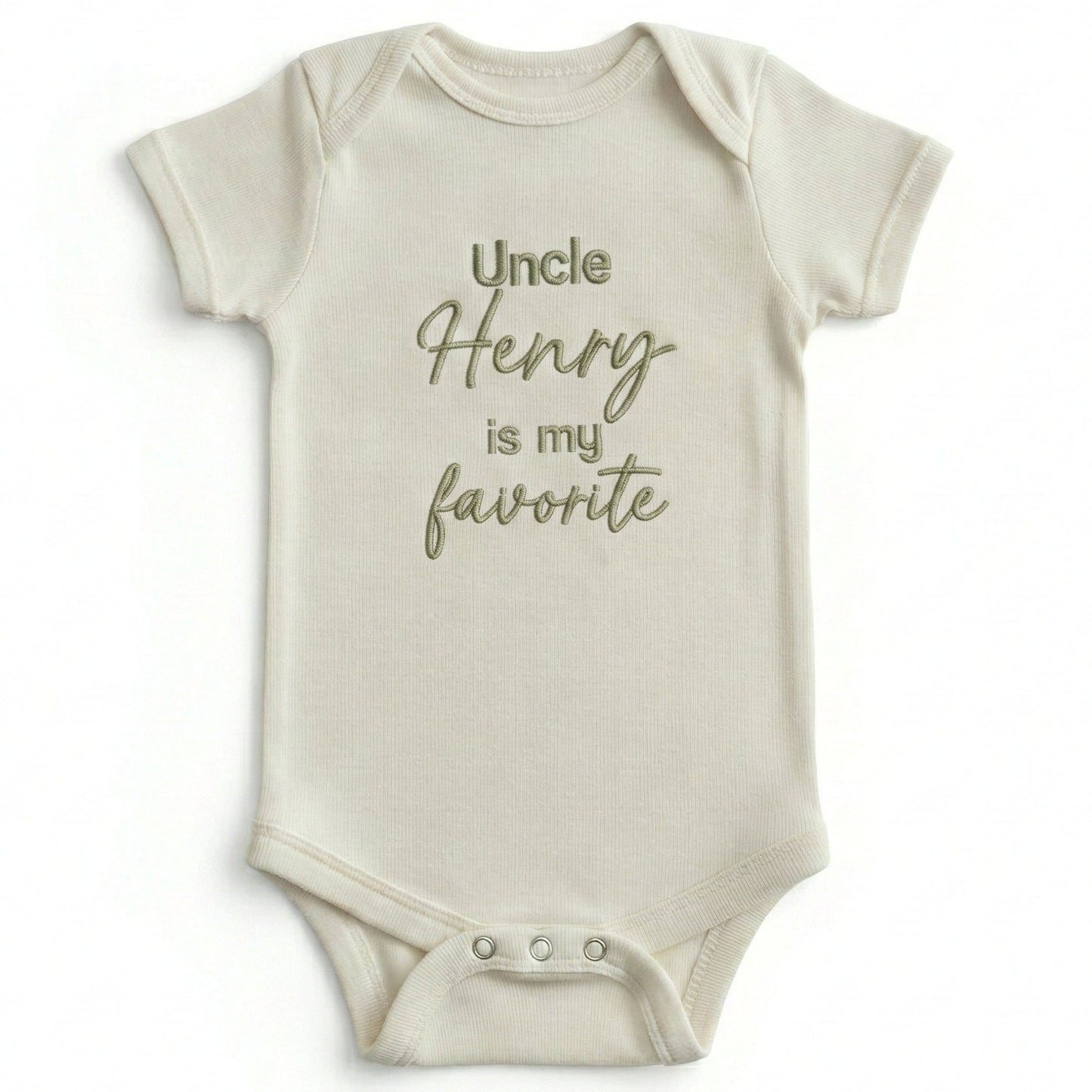 Custom Embroidered Uncle is my Favorite ONESIES® Bodysuit Z184